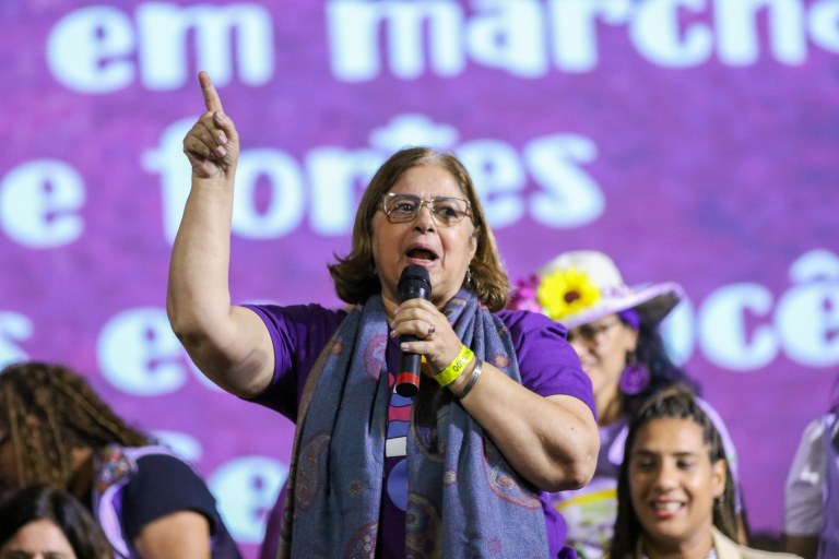 Brasília (DF), 15/08/2023 - Ministra das Mulheres, Cida Gonçalves participa da Abertura Oficial da 7ª Marcha das Margaridas