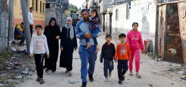 Crianças palestinas em Gaza