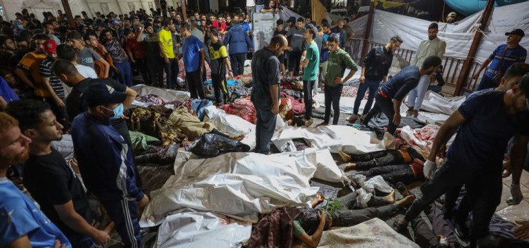 Ataque de Israel a hospital de Gaza mata cerca de 500 pessoas