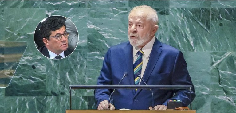 Sergio Moro (círculo) e Luiz Inácio Lula da Silva
