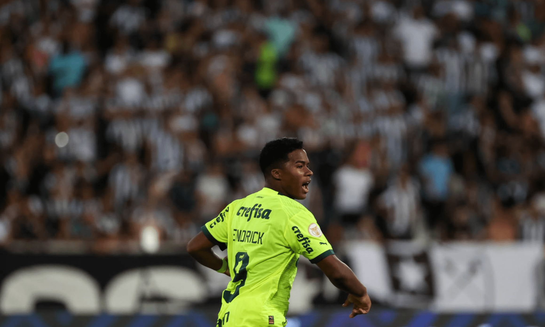Endrick, em atuação pelo Palmeiras