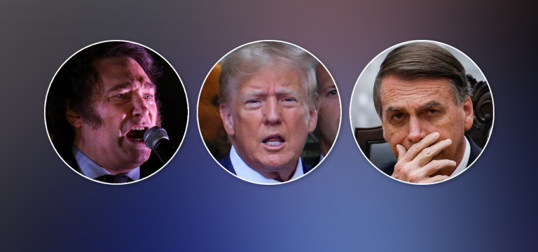 Milei, Trump e Bolsonaro