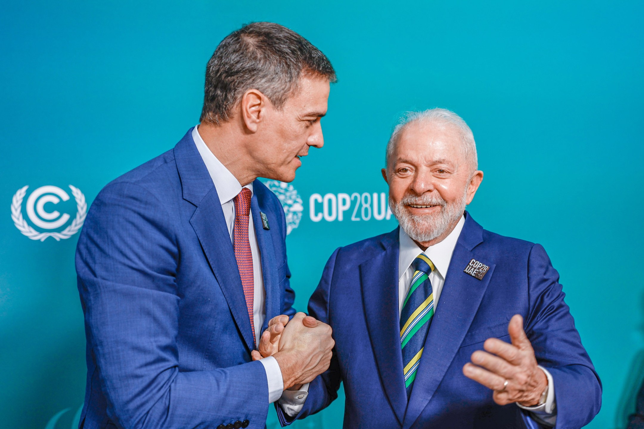 Presidente Lula reunido com o Presidente do Governo da Espanha, Pedro Sánchez, na COP28, Expo City Dubai