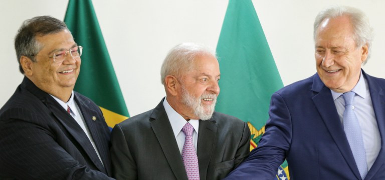 Flávio Dino, Lula e Ricardo Lewandowski