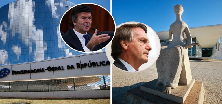 PGR, Luiz Fux (círcula, à esq.), Jair Bolsonaro e o STF