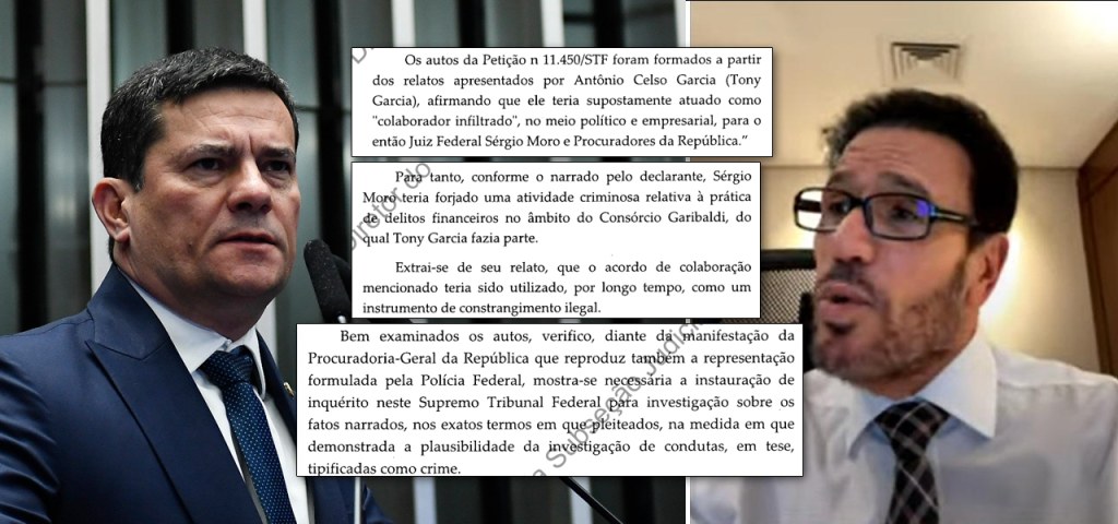 Entrevista de Tony Garcia à TV 247 é a origem da investigação contra Moro no STF