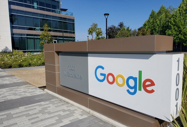 Logo do Google em Mountain View, California