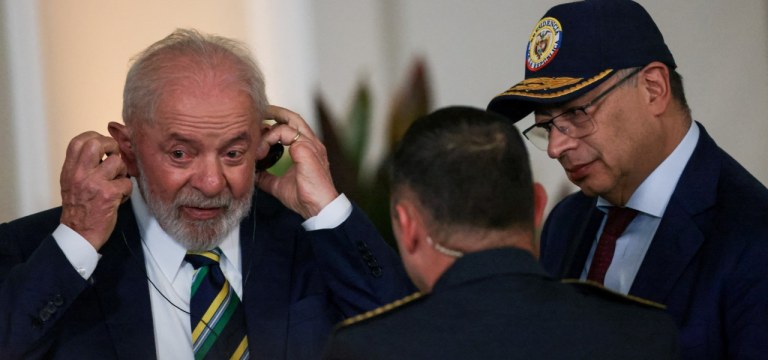 Presidente Luiz Inácio Lula da Silva e presidente da Colômbia, Gustavo Petro