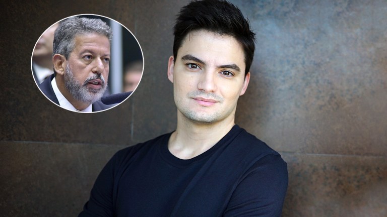 Arthur Lira (à esq.) e Felipe Neto