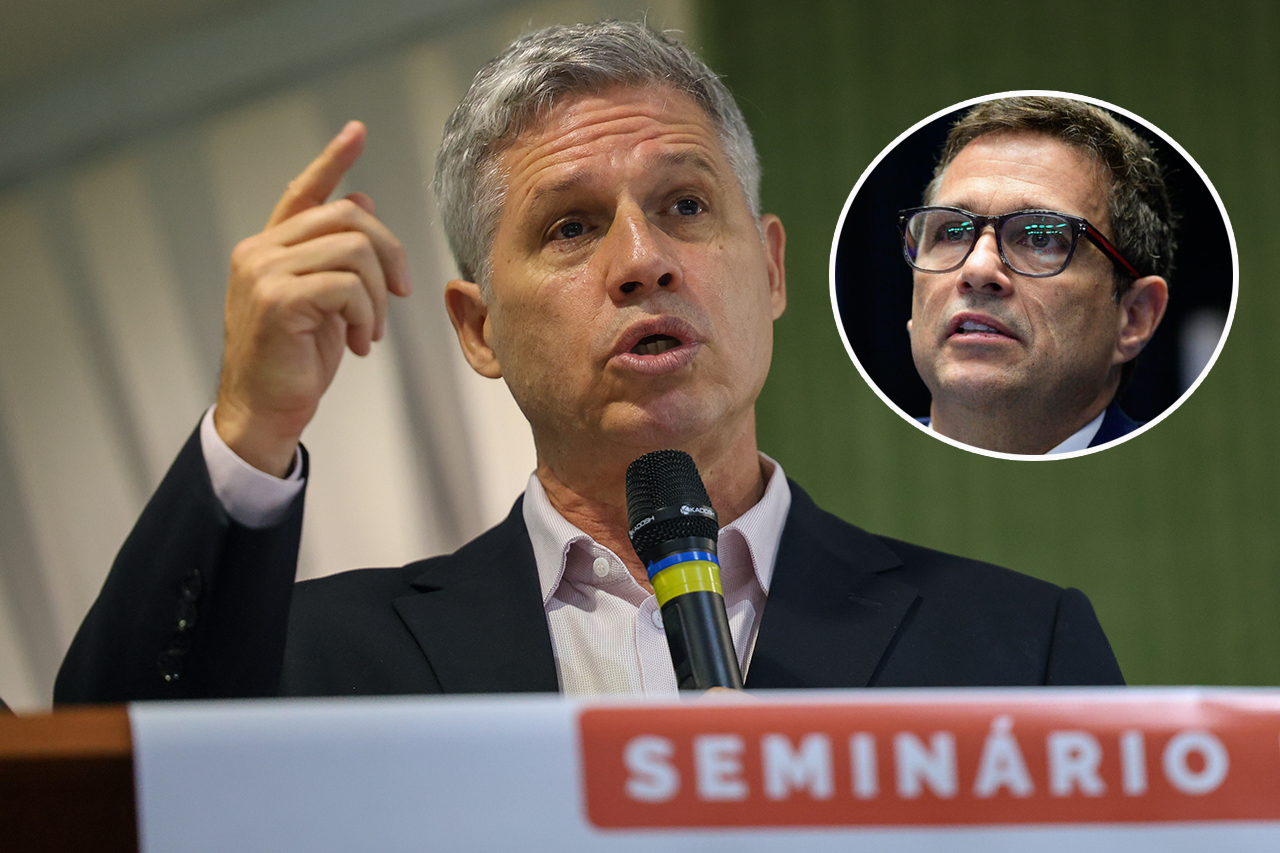 Paulo Teixeira (à esq.) e Campos Neto