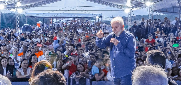 Presidente da República, Luiz Inácio Lula da Silva, durante a Cerimônia de Assinatura da Ordem de Serviço do Trecho V do Canal do Sertão Alagoano