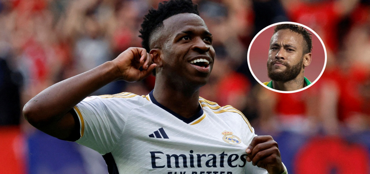 Vinícius Júnior (mais destaque) e Neymar