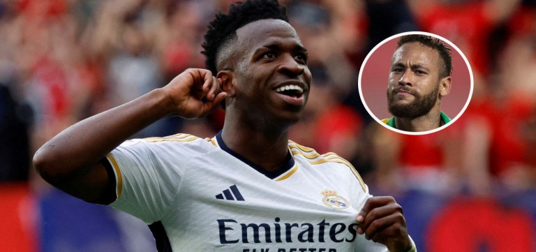 Vinícius Júnior (mais destaque) e Neymar