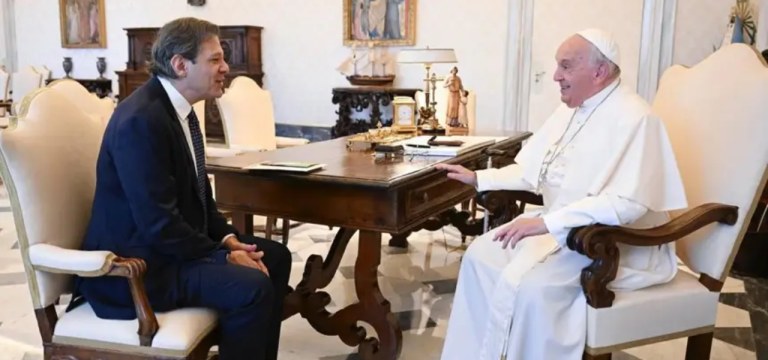 Fernando Haddad e Papa Francisco