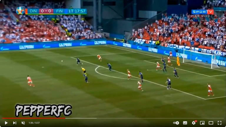 Dinamarca e Finlândia na Eurocopa