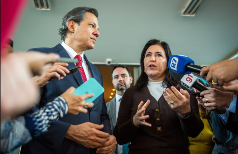Fernando Haddad e Simone Tebet