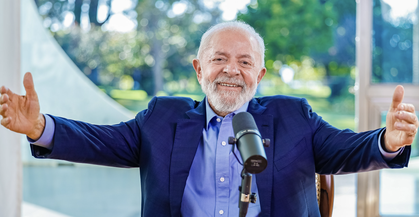 Presidente Lula durante entrevista à CBN