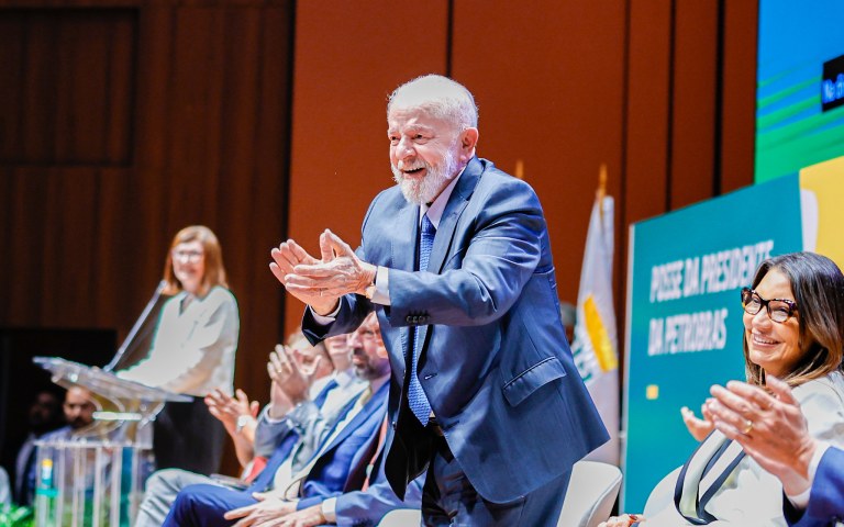 Lula na posse de Magda Chambriard
