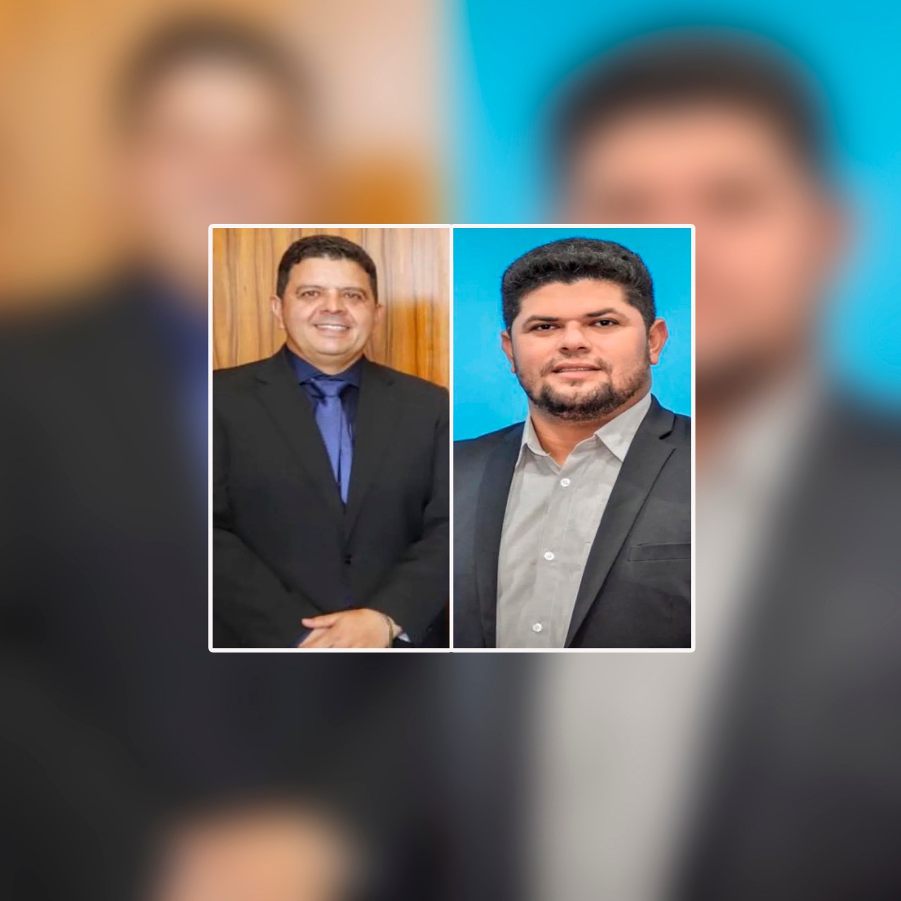 Prefeito Erivelton Teixeira Neves e o vereador Lindomar da Silva Nascimento
