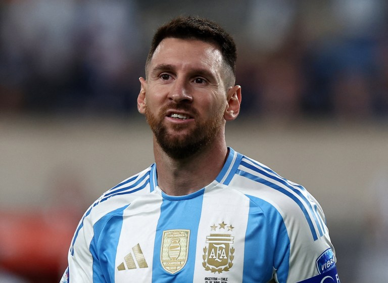Capitão da Argentina Lionel Messi durante partida com Chile