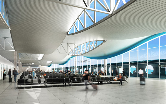 Saguão do novo Aeroporto de Natal, o melhor do Brasil