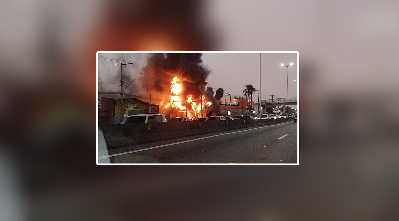 Incêndio na borracharia Raposo Tavares