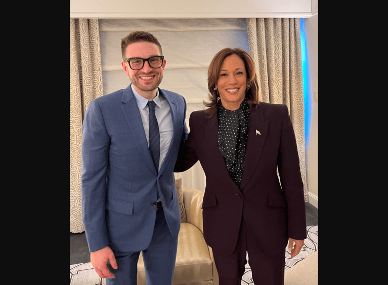 Alex Soros e Kamala Harris