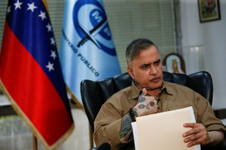 Procurador-geral da Venezuela Tarek Saab em Caracas
 23/7/2024