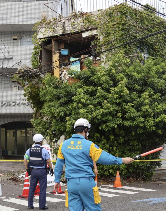 Terremoto em Miyazaki
 8/8/2024   Kyodo/via REUTERS