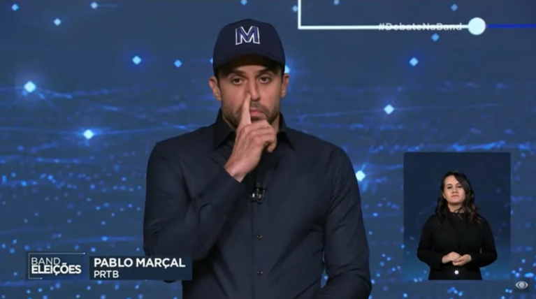 Pablo Marçal no debate da Band