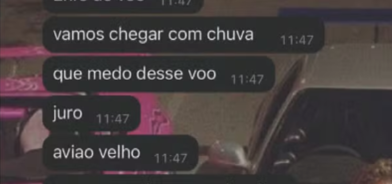 Captura de tela de conversa no WhatsApp