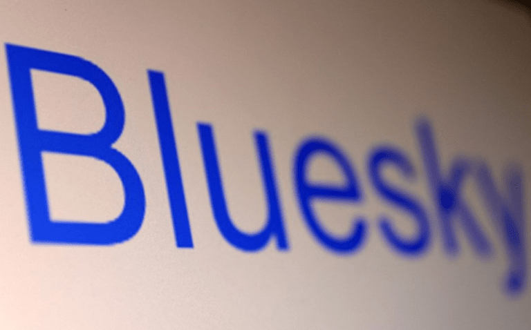 O logotipo da rede social Bluesky é visto nesta ilustração tirada em 7 de novembro de 2022