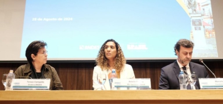 Tereza Campello, Anielle Franco e Marcelo Freixo