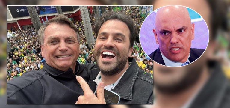 Montagem (da  esq. para a dir.): Jair Bolsonaro, Pablo Marçal e Alexandre de Moraes