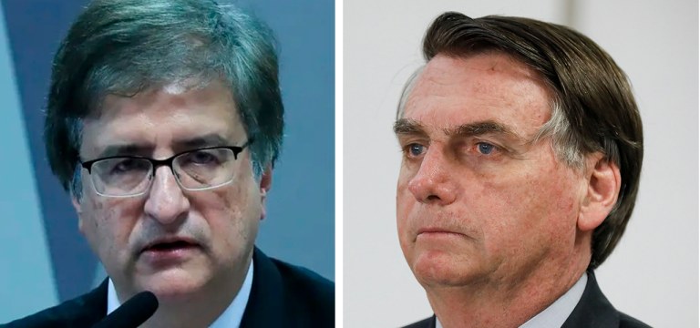 Paulo Gonet (à esq.) e Jair Bolsonaro