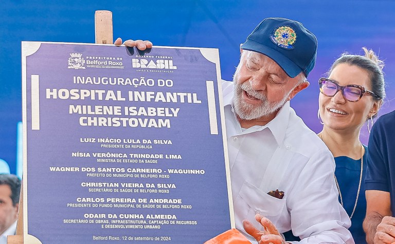 12.09.2024 - Cerimônia de lançamento da Rede Alyne de Cuidado Integral a Gestantes e Bebês, em Belford Roxo (RJ)
