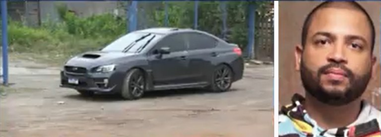Carro levado por criminosos e Projota