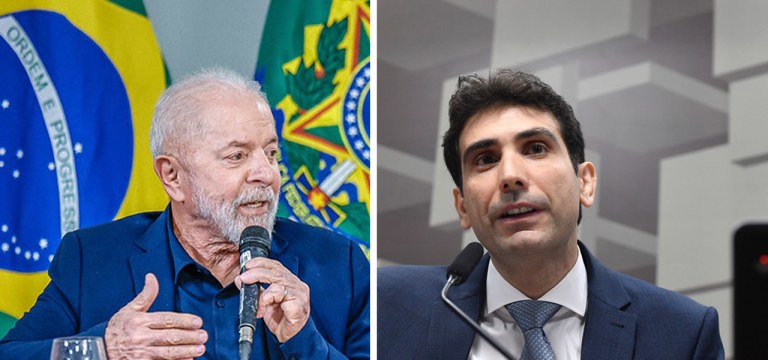 Luiz Inácio Lula da Silva (à esq.) e Gabriel Galípolo