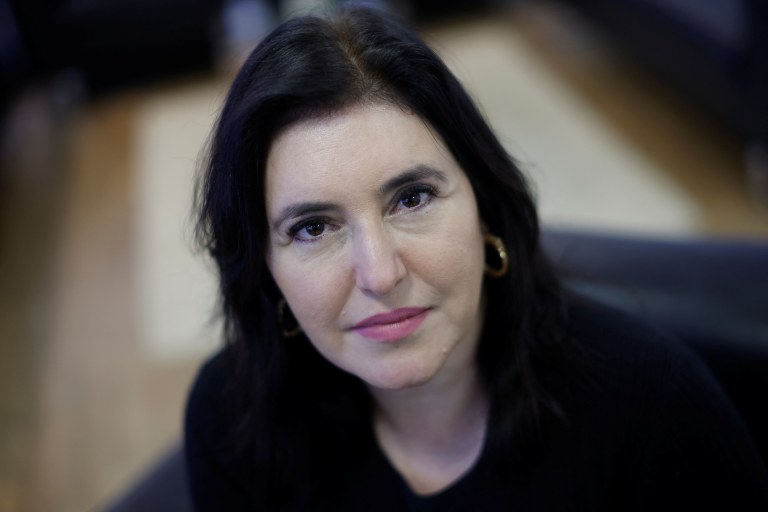 Ministra do Planejamento e Orçamento, Simone Tebet, durante entrevista à Reuters em Brasília
07/05/2024