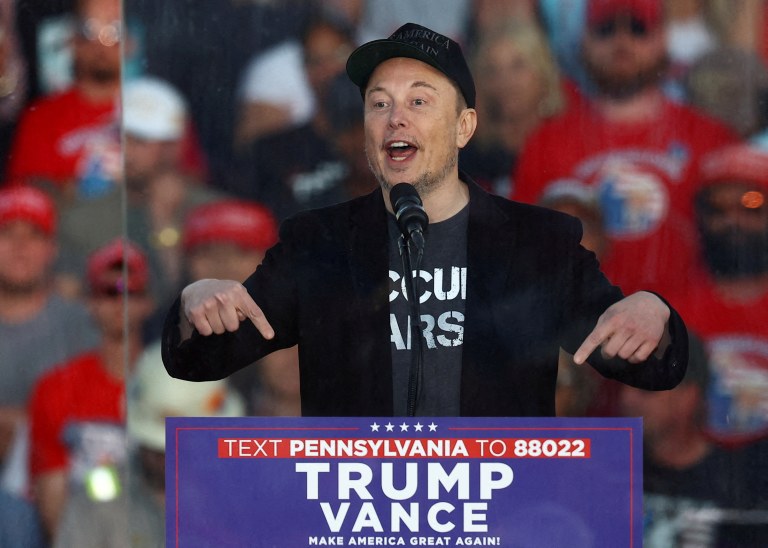 Elon Musk discursa em apoio a Trump, 05/10/2024