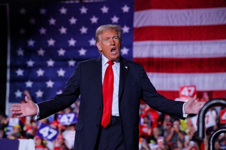 Donald Trump em Michigan, EUA, 1/11/2024