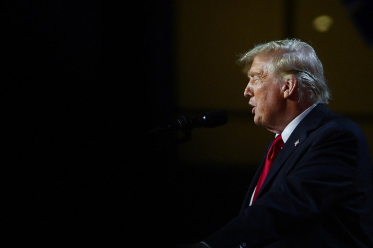 Donald Trump em Palm Beach County, na Flórida, 6/11/2024