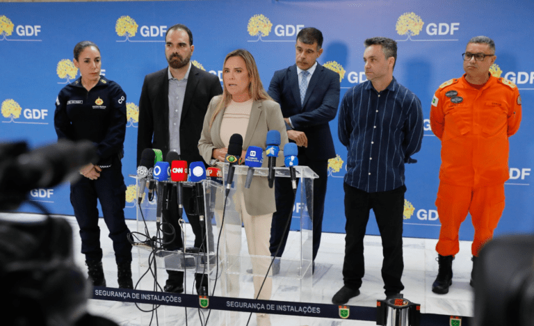 Celina Leão concede coletiva após explosões em Brasília