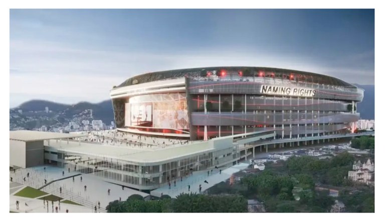 Representação do estádio do Flamengo