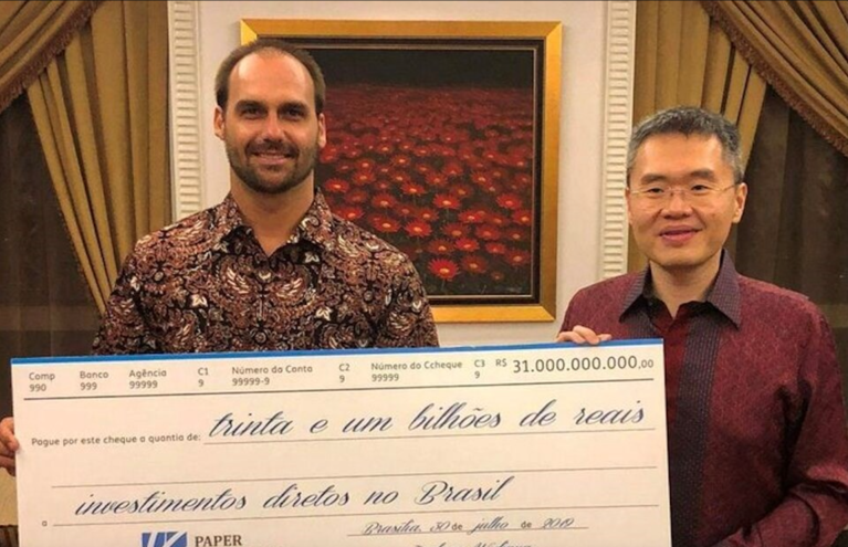 Eduardo Bolsonaro e Jackson Wijaya