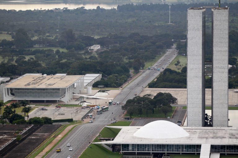 Palácio do Planalto e Congresso Nacional, em Brasília - 18/04/2013