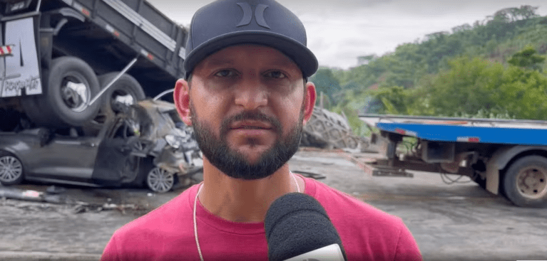 Alexandre Silva seguia pouco atrás do carro em que irmão estava e que se envolveu no acidente