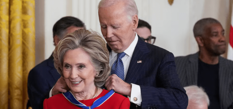 Hillary Clinton e Joe Biden