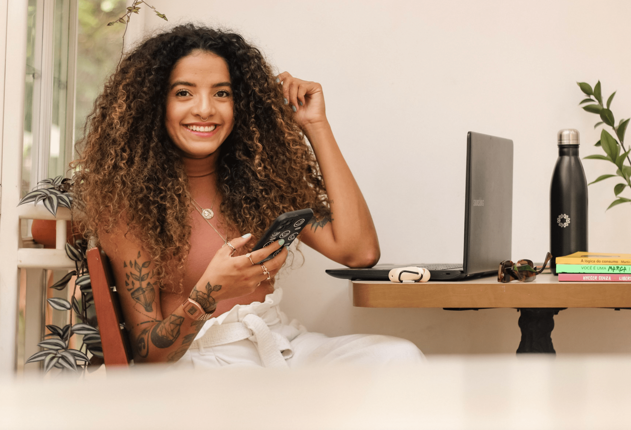 Michelle Macedo, nômade digital em Brasília
