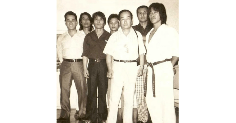 Senseis Sagara, Tanaka, Uriu, Inoki, Watanabe e Kawamura. Em 1975, trouxeram o mestre Masatoshi Nakayama pela primeira vez ao Brasil